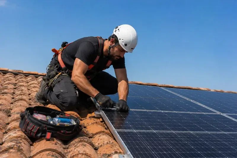 Maintenance et monitoring de panneaux solaires à Mollégès